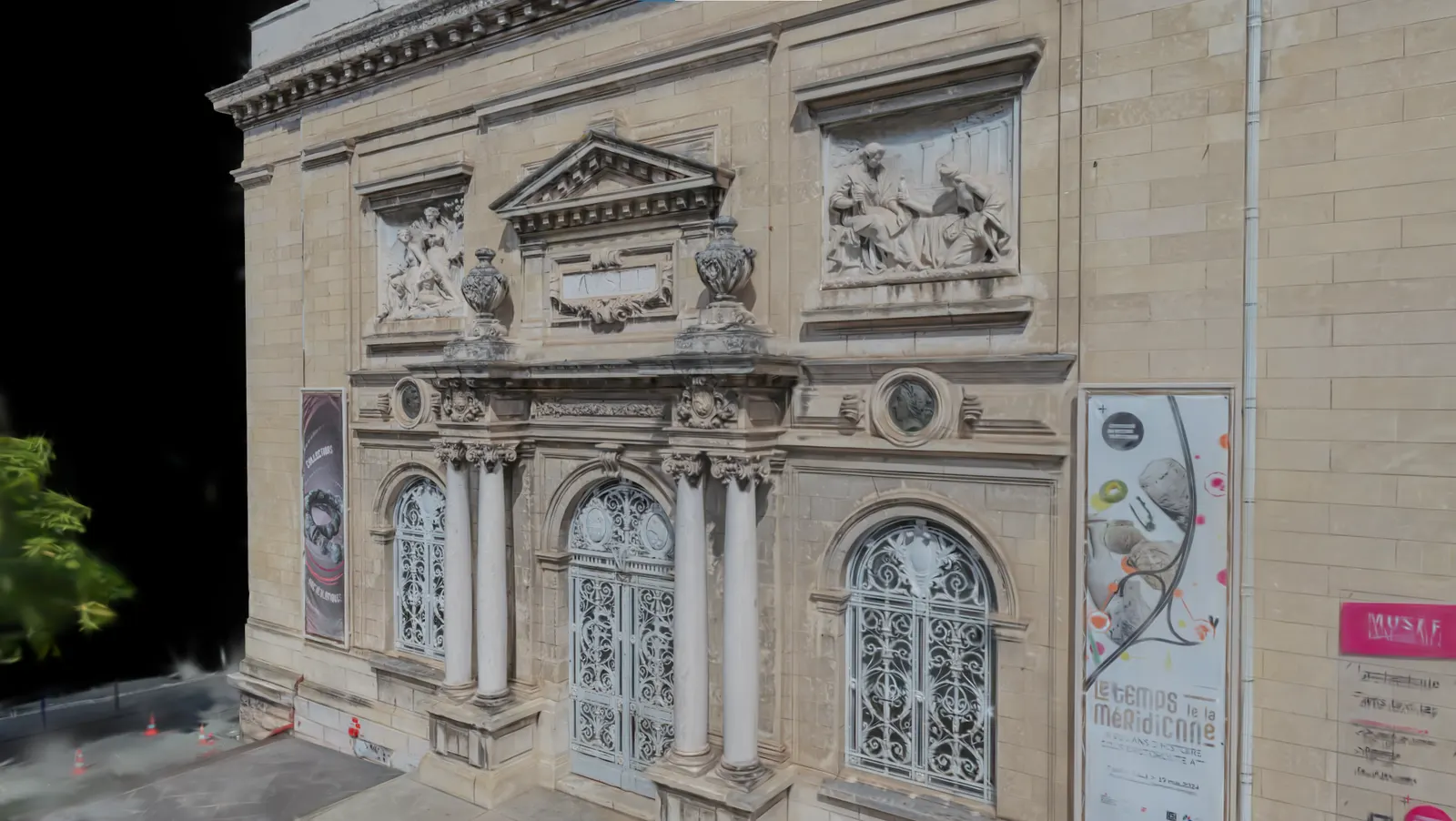 Gaussian splatting, par drone du musée à Clermont Ferrand
