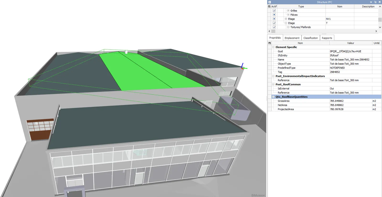 Acces aux donnees de quantites IFC