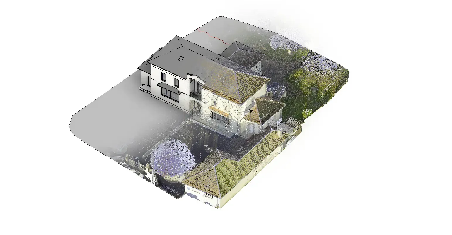 maquette 3d revit et nuage de points 3d