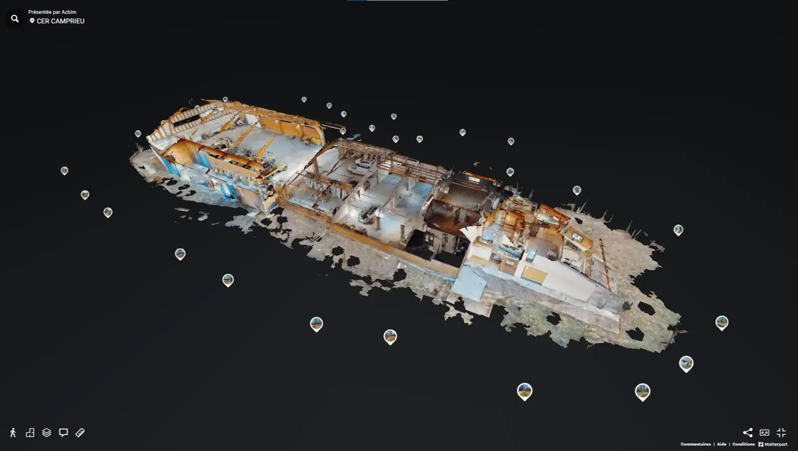 Vue 3D du modèle et images 360